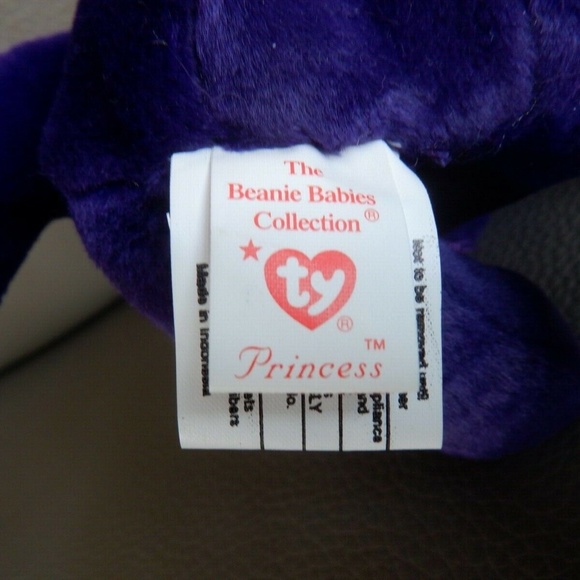 Ty 1997 Princess Diana Purple Stuffed Bear Beanie Baby - Picture 9 of 10
